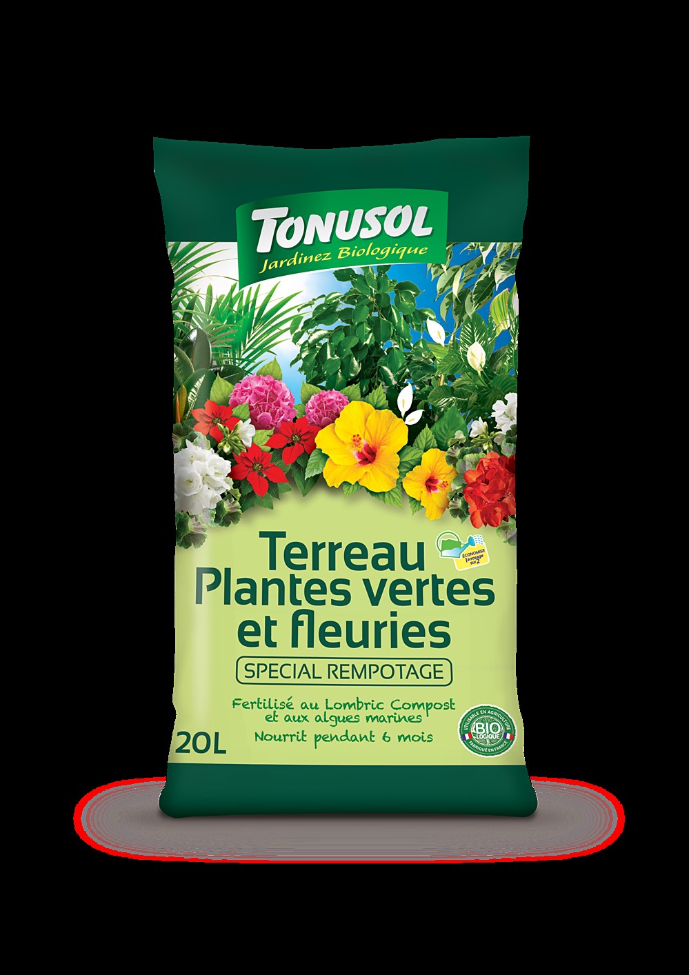 TERREAU PLANTES VERTES ET FLEURIES TONUSOL 20 L